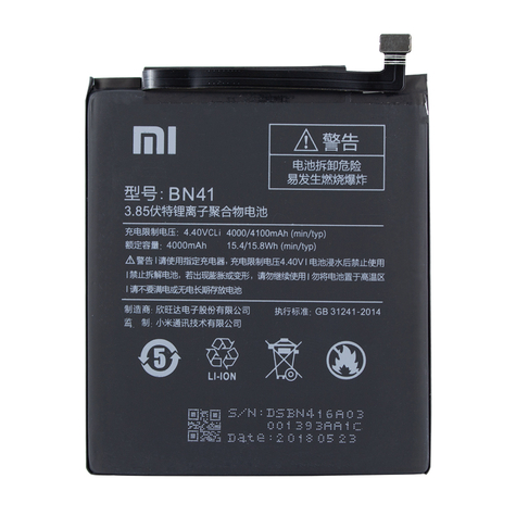 Xiaomi Batteria Agli Ioni Di Litio Bn41 Xiaomi Redmi Note 4 4000mah
