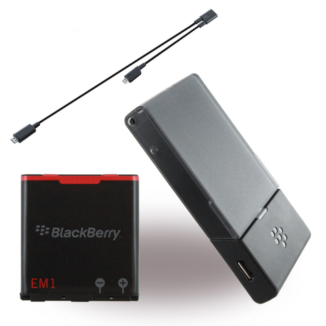 Blackberry Acc39461101 Battery Charger Bundle + Battery Em1 Curve 9350 1000 Mah