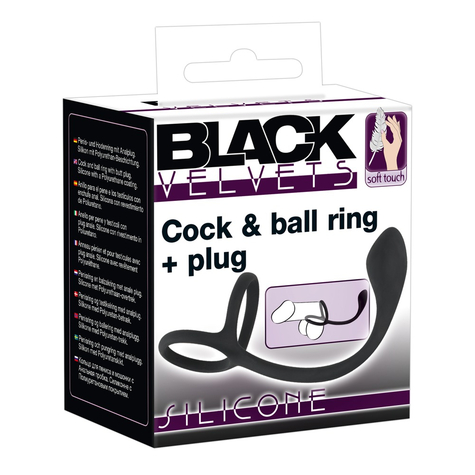 Analplug Mit Penisring Black Velvets Cock + Ball Ring