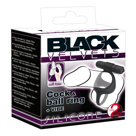 Vibrierender Penis- Und Hodenring Black Velvets Cock + Ball Ring