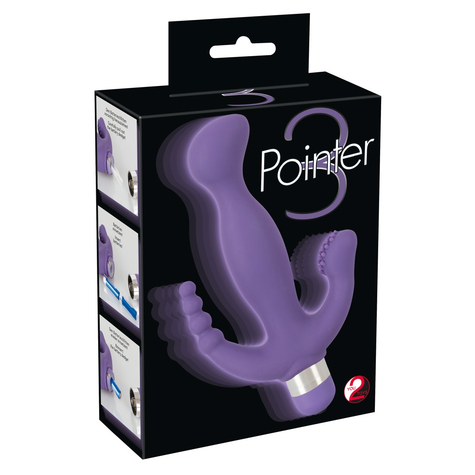 Vibrator Mit Klitoris- Und Anusreizer 3 Pointer Purple