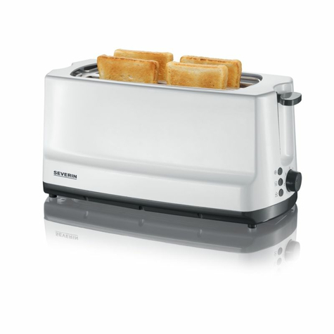 Severin At 2234 Automatic Long Slot Toaster Start Bianco-Grigio