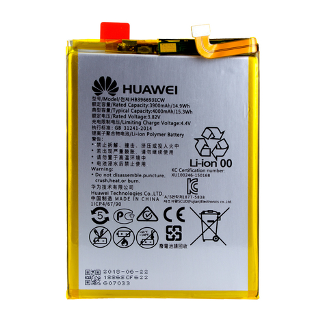 Huawei Hb396693ecw Batteria Agli Ioni Di Litio Mate 8 4000mah