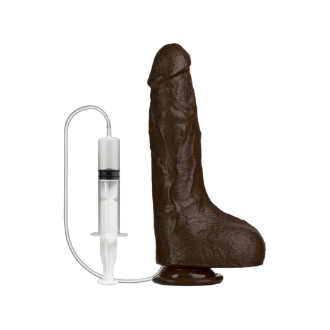 Dildo Realistisch:Squirting Realistic Cock 1 Oz. Nut Butter Black