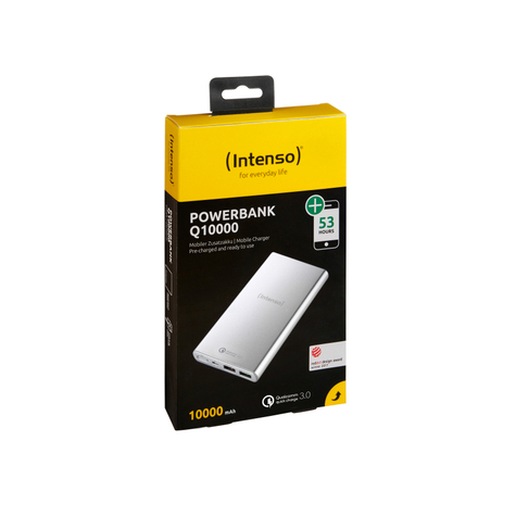 Intenso Mobile Charger Powerbank Slim Q-10.000 Mah Argento