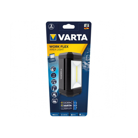 Varta led lampe de poche work flex line area light 17648 101 421