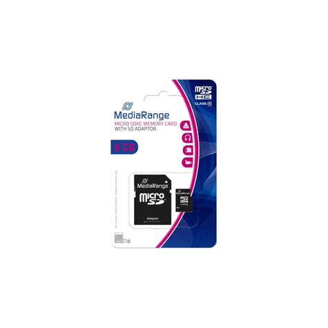 Mediarange Microsd Card 8gb Cl.10 Incl. Adattatore Mr957