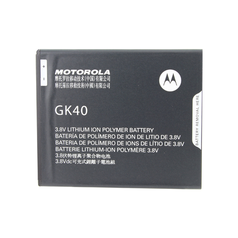 Motorola Gk40 Moto E3, G4 Play, Moto G5 Polimero Agli Ioni Di Litio 2800mah