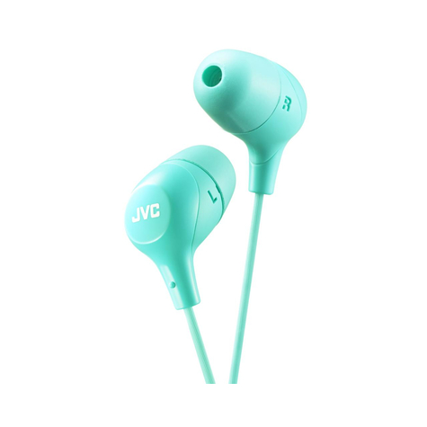 Jvc ha-fx38-g-e ecouteurs intra-auriculaires - écouteurs - écouteur - couleur aqua - binaural - iphone - avec fil
