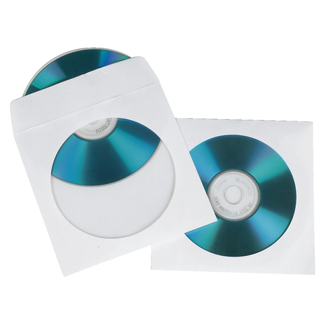 Hama cd paper sleeves white 100 pcs/pack 1 disques blanc papier