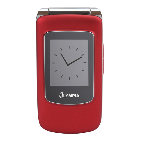 Olympia 2282 Klappgehäuse Dual-Sim 6,1 Cm (2.4 Zoll) Bluetooth 600 Mah Rot Silber