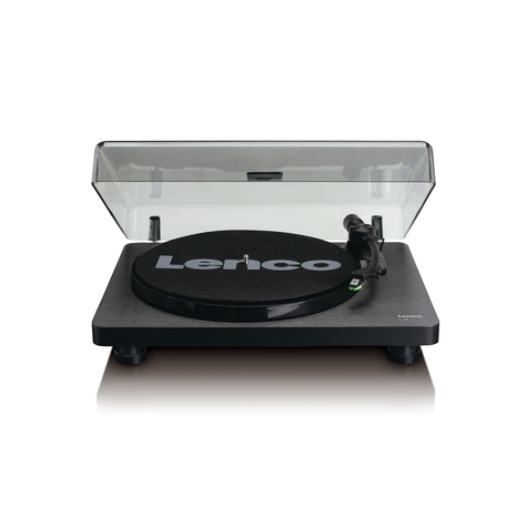 Stl Lenco L-30 Black Audio-Plattenspieler Mit Riemenantrieb Schwarz Mdf 33,45 Rpm 30 Cm