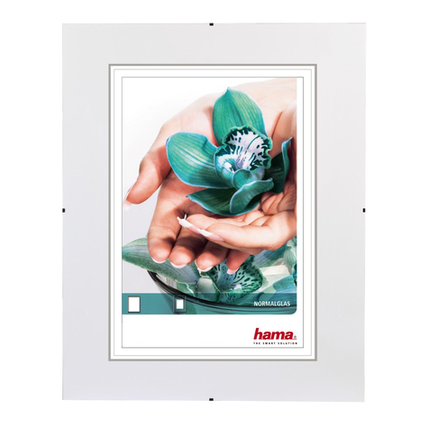 Hama clip-fix verre transparent cadre pour une seule photo 10 x 15 cm clip de fixation réfléchissant