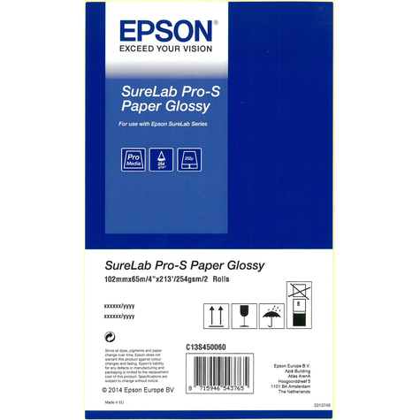 Epson surelab pro-s paper glossy bp 4x65 2 rouleaux