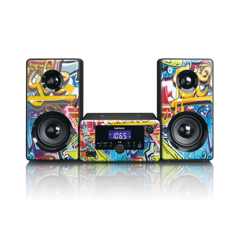 Stl lenco mc-020 système mini audio domestique multicolore image 10 w fm,pll bleu