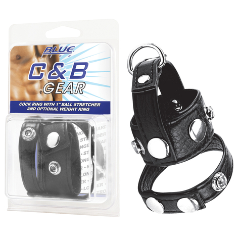 Blue Line C&B Gear Cock Ring Con 1' Ball Stretcher E Weightring