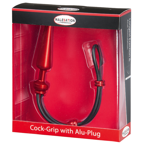 Malesation Cock-Grip With Alu-Plug Medium, Red