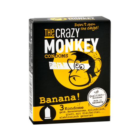 The Crazy Monkey Preservativi Banana 3 Pezzi