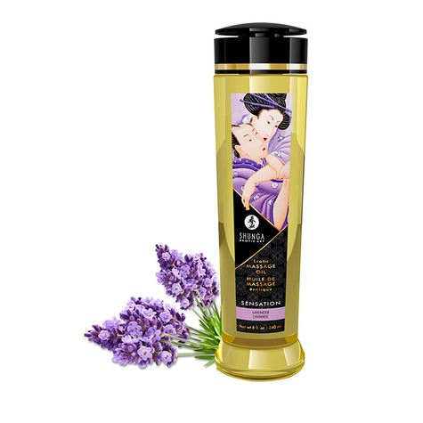 Shunga huile de massage sensation (lavender) 240ml