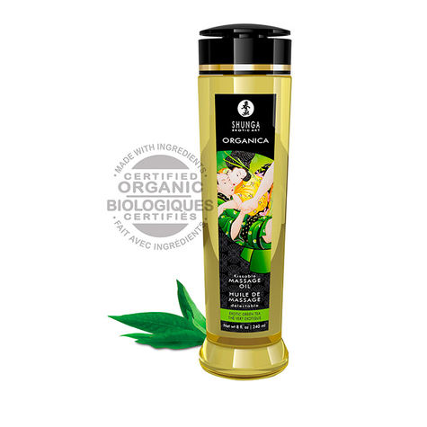 Shunga huile de massage organica exotic green tea 240ml