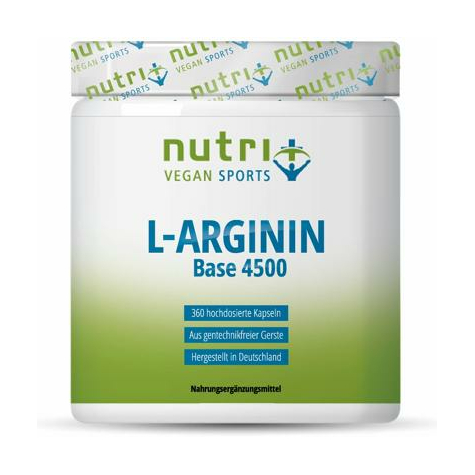 Nutri+ Vegan L-Arginina Base Capsule, 360 Capsule