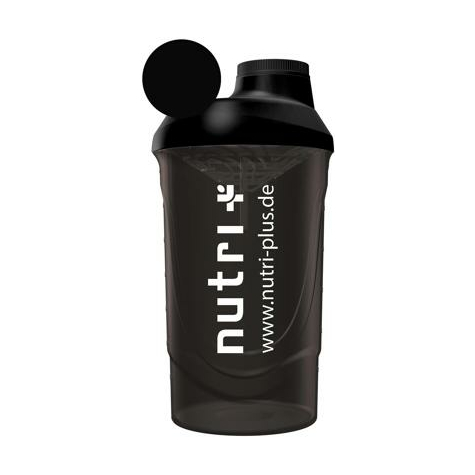 Nutri+ Classic Eiwei+ Fitness Shaker, Black-Smoked