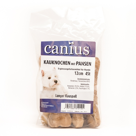 Canius snacks, os à mâcher canin avec rumen 12cm 4pcs