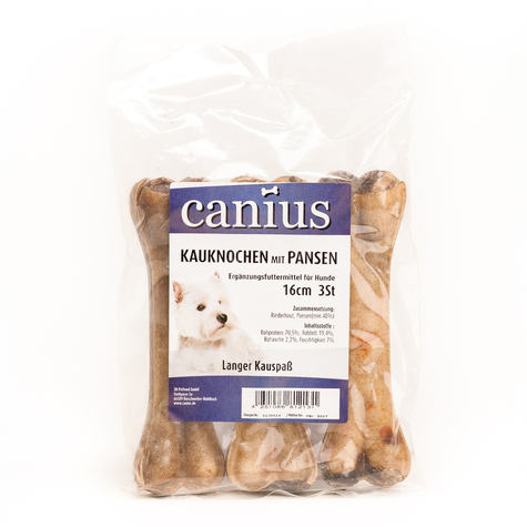 Canius snacks, os à mâcher canin avec rumen 16cm 3pcs