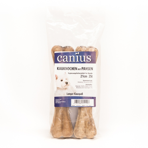 Canius snacks, os à mâcher canin avec rumen 21cm 2pcs