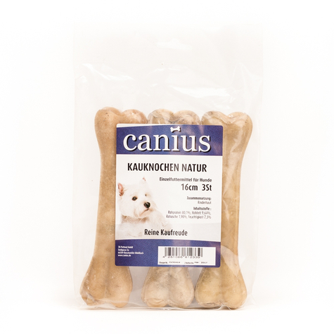 Canius Snacks, Canius Osso Da Masticare Naturale 16cm 3pcs