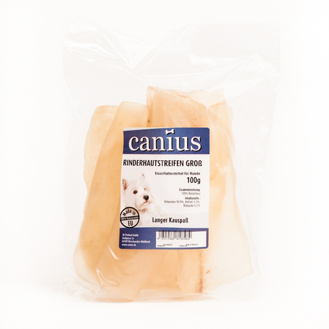 Canius Snacks, Lattina Di Pelle Di Manzo A Strisce.Grande 100g