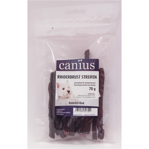 Canius Snacks,Cani. Petto Di Manzo Strisce 70g