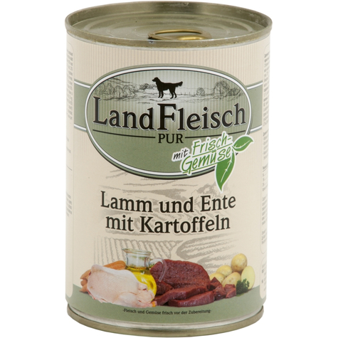 Landfleisch,Landfl. Lamm+Ente+Kart.  400gd