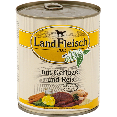 Landfleisch,Landfleisch Geflügel-Reis800gd