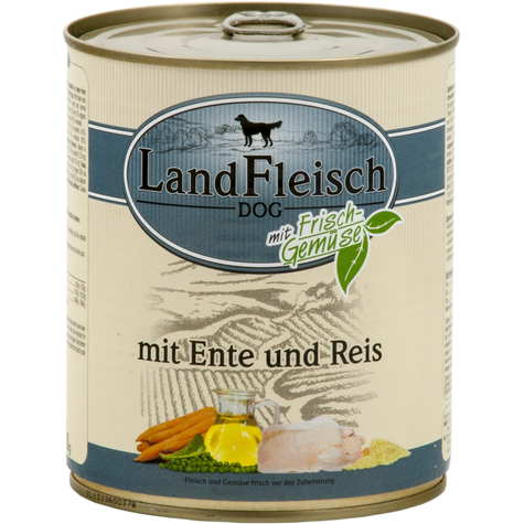 Landfleisch,Landfleisch Ente+Reis    800gd