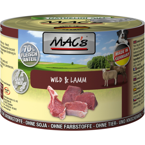 Mac´S,Macs Dog Wild + Lamm   200gd