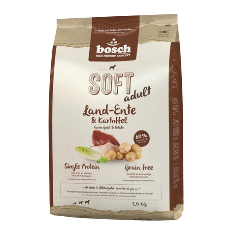 Bosch, canard mou bosch + pomme de terre. 2,5 kg
