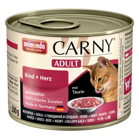 Animonda Cat Carny, Carny Adult Beef+Heart 200gd