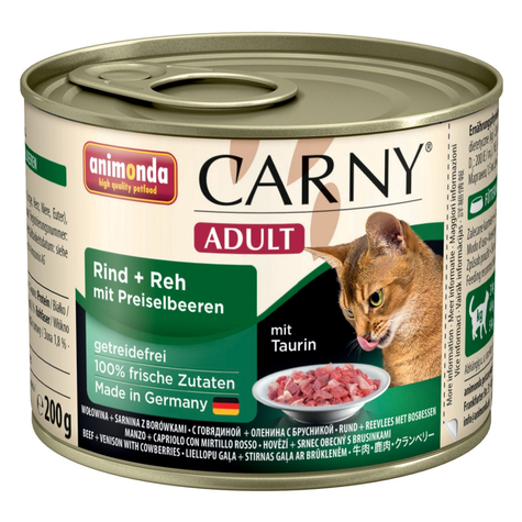Animonda Cat Carny, Carny Adult Beef+Reh+Pre.200gd