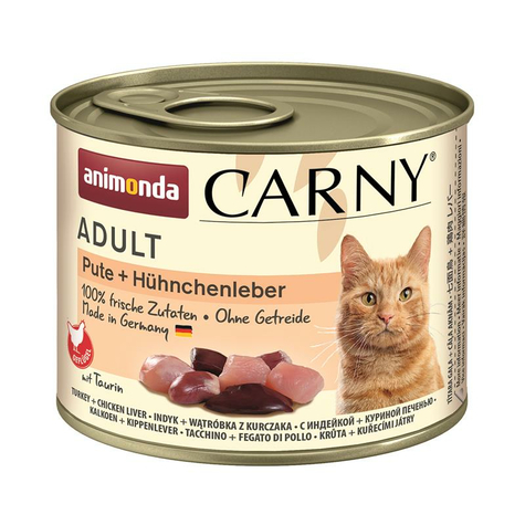 Animonda Cat Carny,Carny Adult Turkey+Chickenleb 200gd