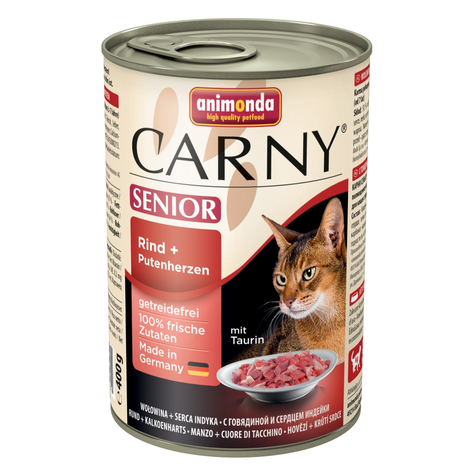 Animonda Cat Carny, Carny Sen.Beef+ Turkey Heart.400gd
