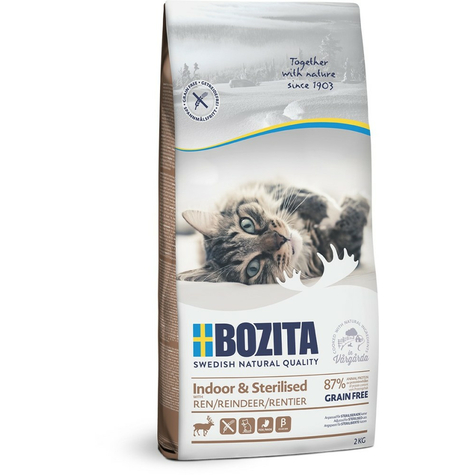 Bozita, Boz.Cat Ind+St Grfr Beef 2kg