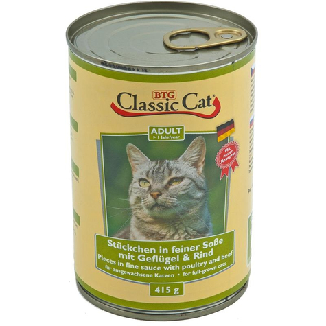 Classic Cat,Class.Cat Sauce Gefl Beef 415gd