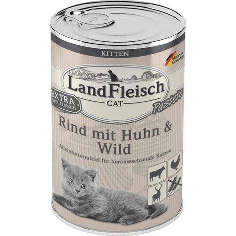 Landfleisch,Lafl.Cat Kitten Rind+Huhn400gd