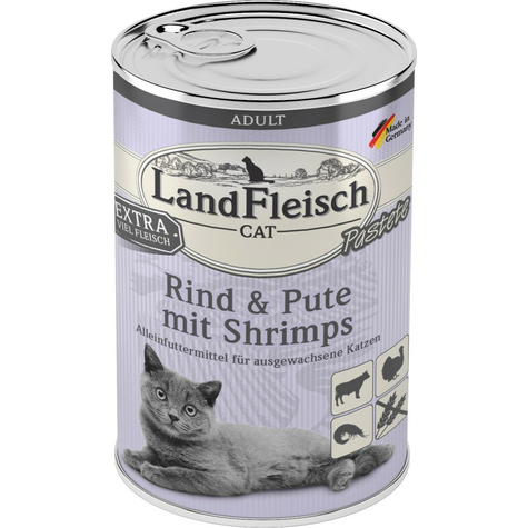 Landfleisch,Lafl.Cat Past Rind+Shrimp400gd