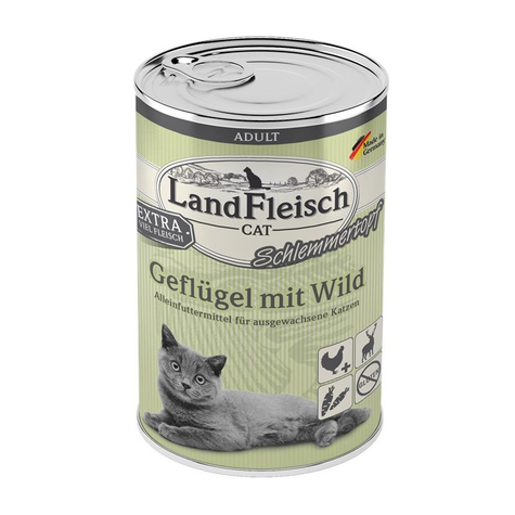 Landfleisch,Lafl.Cat Topf Gefl.+Wild 400gd