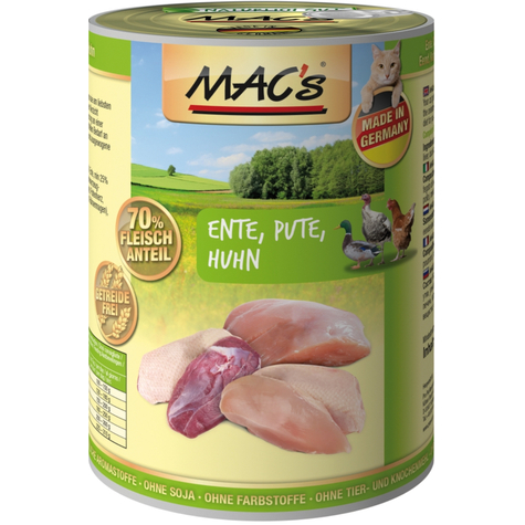 Mac's, Macs Cat Duck-Turkey-Chicken 400gd