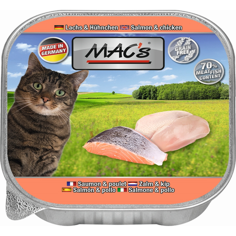 Mac's, Macs Cat Salmone + Pollo 85gs