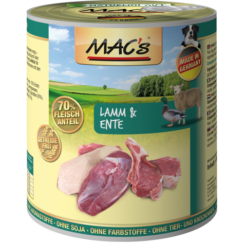 Mac's, Macs Dog Lamb Duck 800 G D