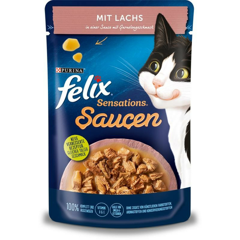 Nestle Cat, Fel Sens.Sauce Salmon+Yarn 85gp